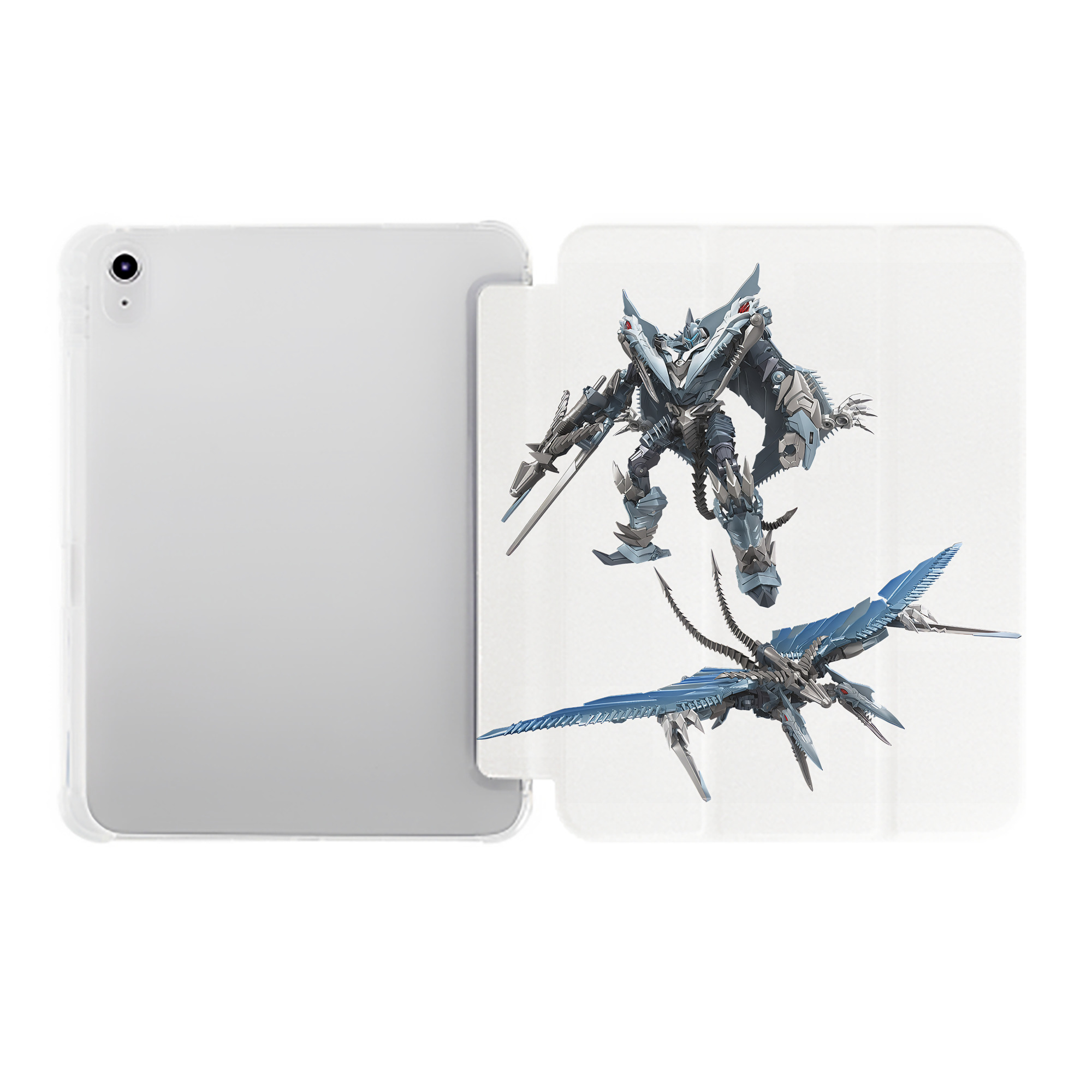 （画像用） Transformers トランスフォーマー IPad ケース ペン収納付き 三つ折りスタンド PUレザー×シリコン 対応機種9.5/10.5/10.9インチ
